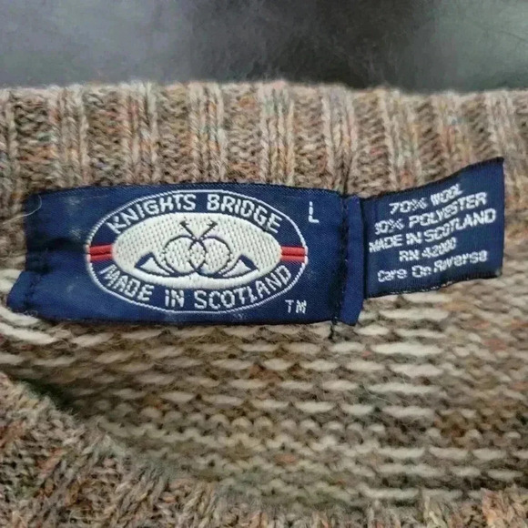 Vintage Mock Neck Chunky Knit Sweater - M - Picture 5 of 5